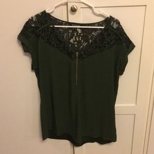 Lacy Green Blouse